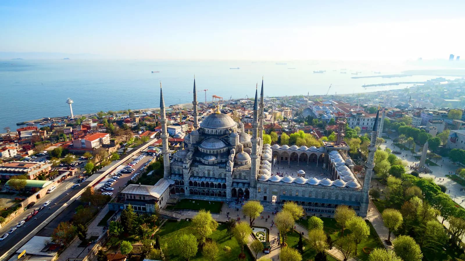 Blue Mosque from the air, Istanbul