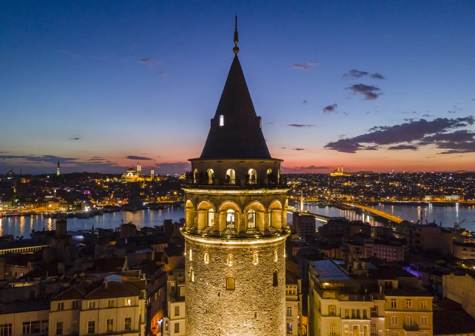 Galata Tower at night, Istanbul