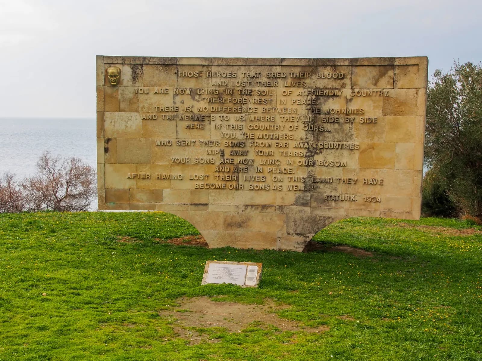 Ariburnu memorial at Gallipoli