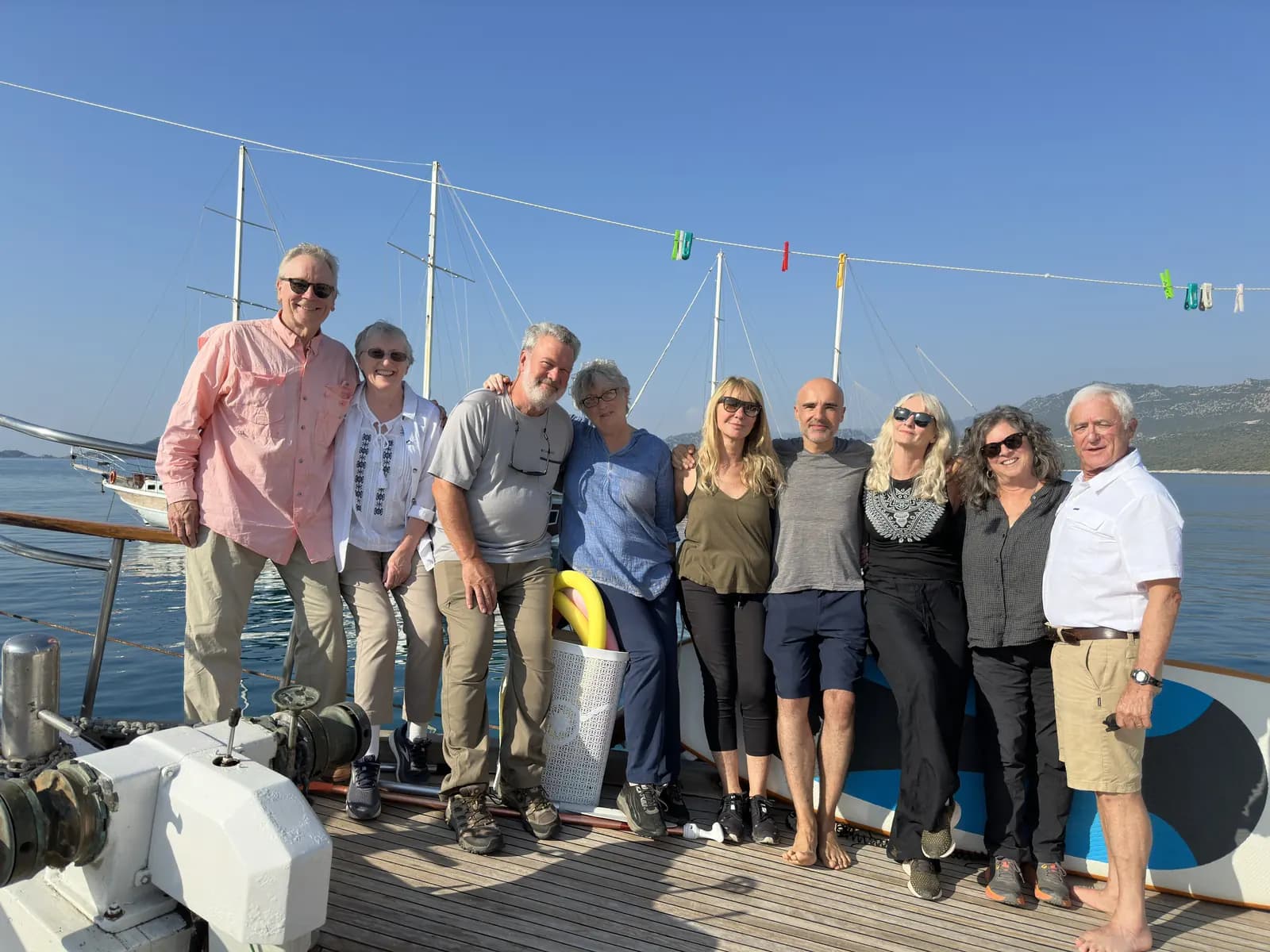 Guests on the deck of a gulet