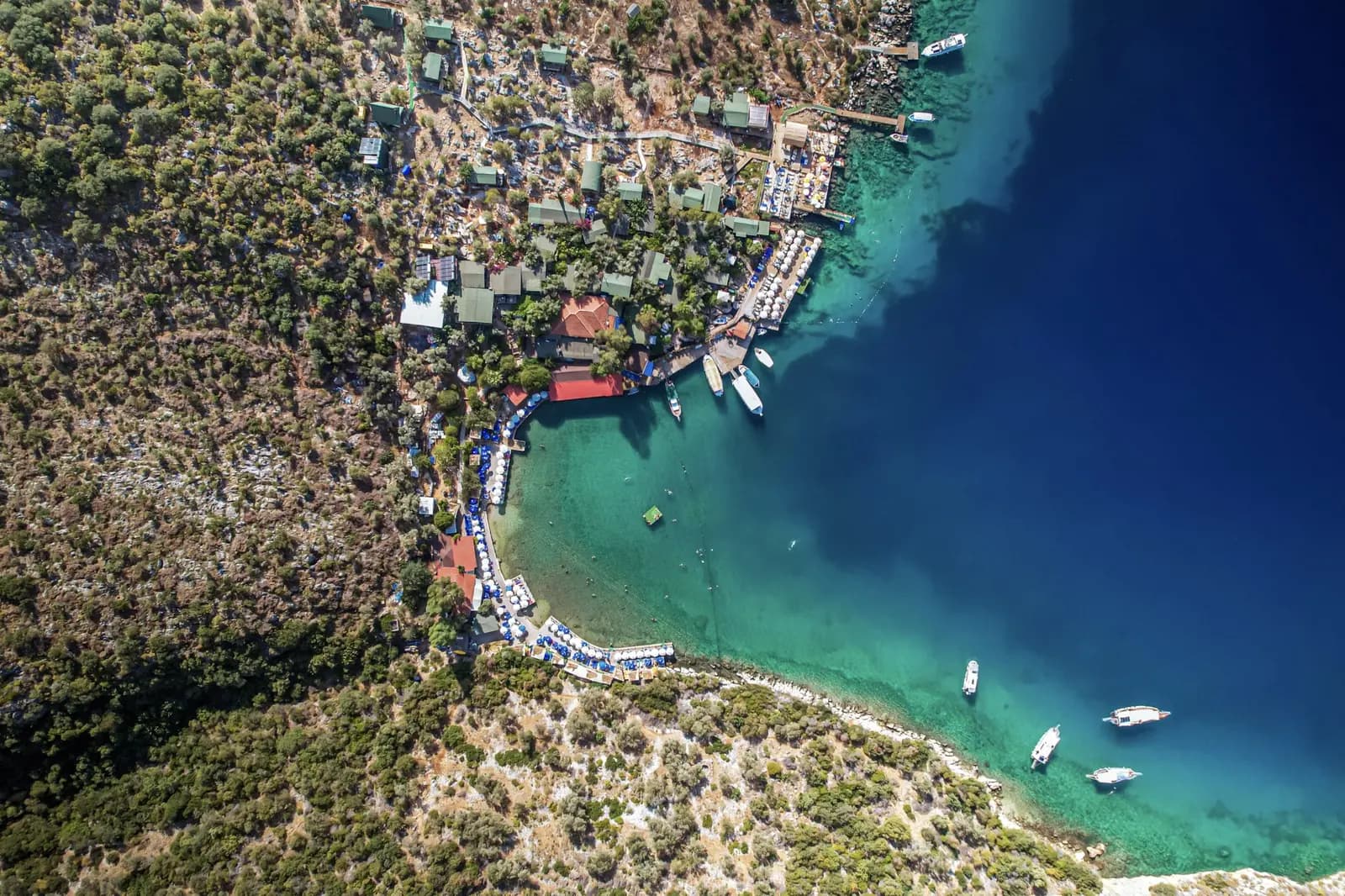 Bay near Kas from the air