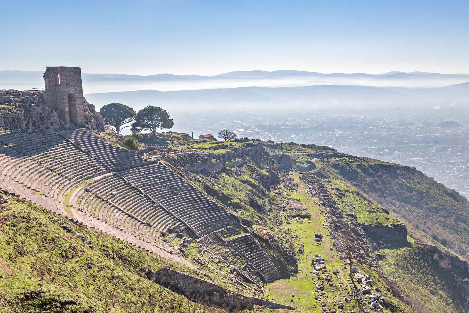 Steep ancient theatre of Pergamon