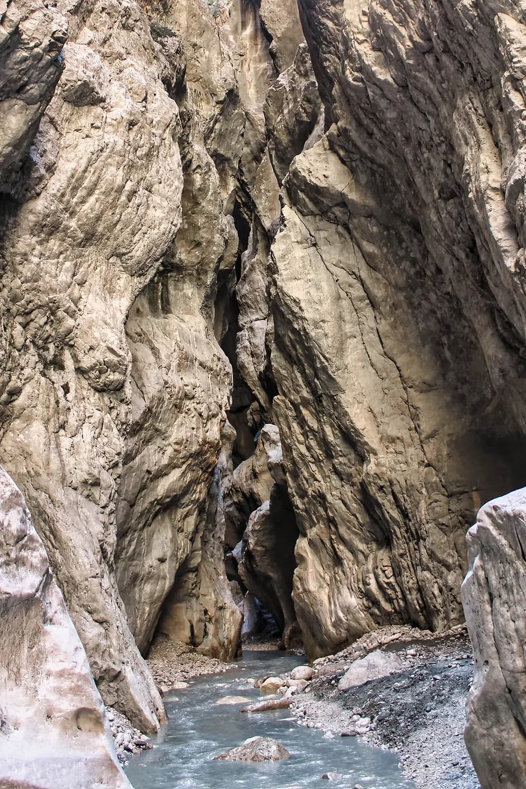 Narrow walls of Saklikent Gorge