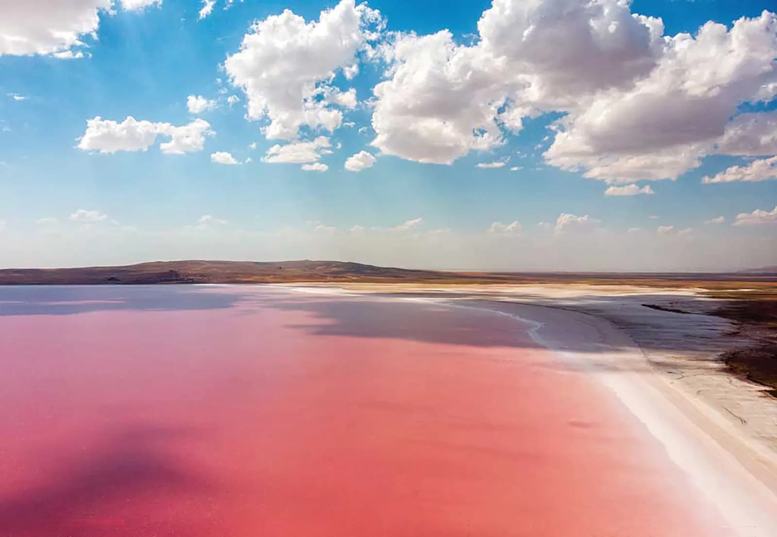 Pink waters of the Salt Lake (Tuz Golu)
